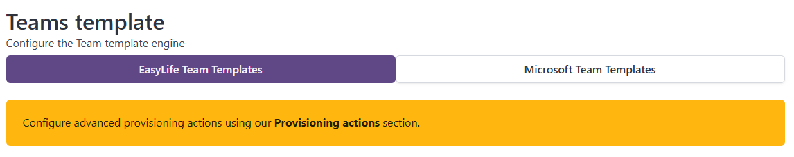 EasyLife Teams Template
